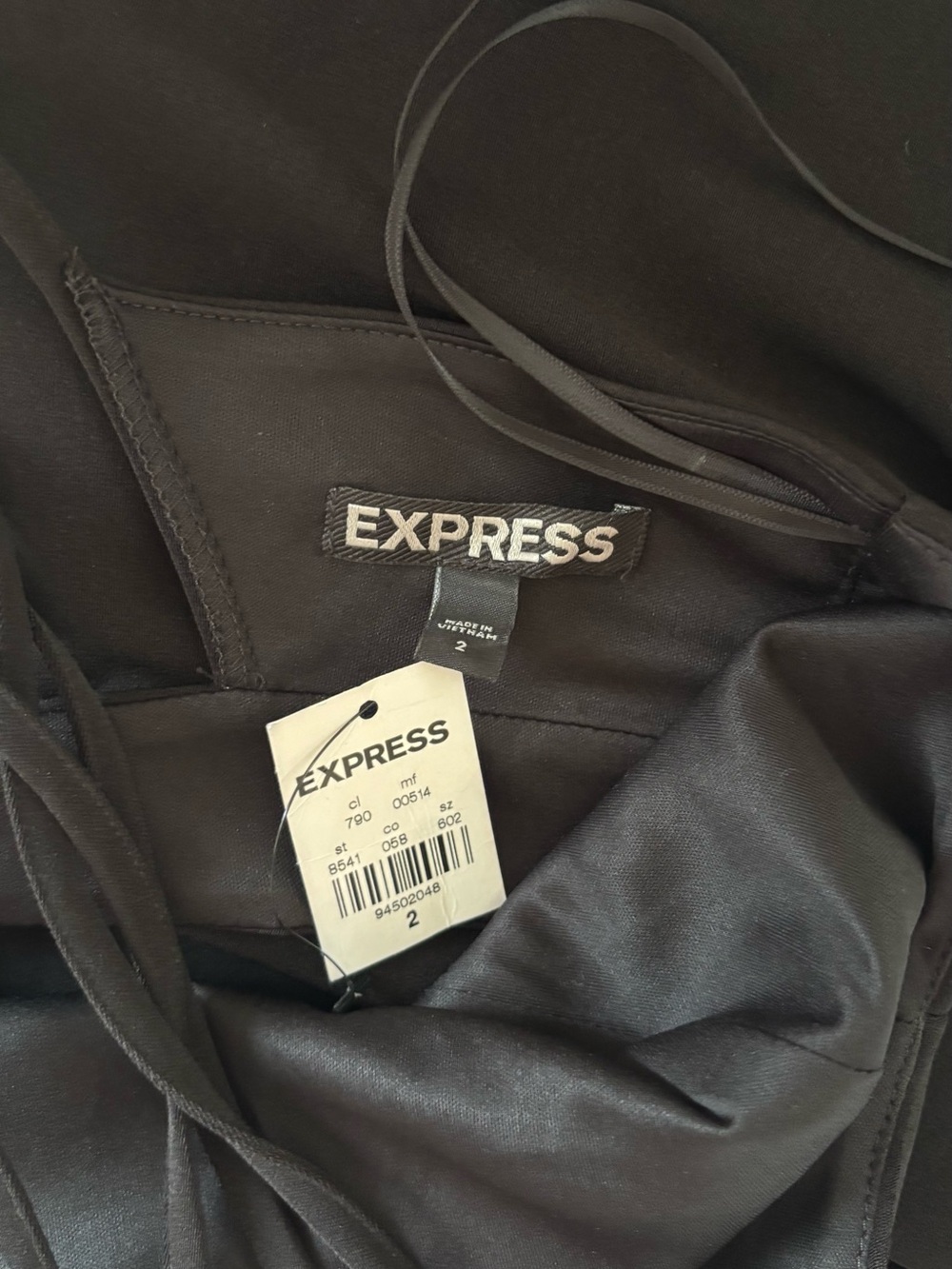 Express Black Asymmetrical Halter Sheath Dress - Picture 13 of 13